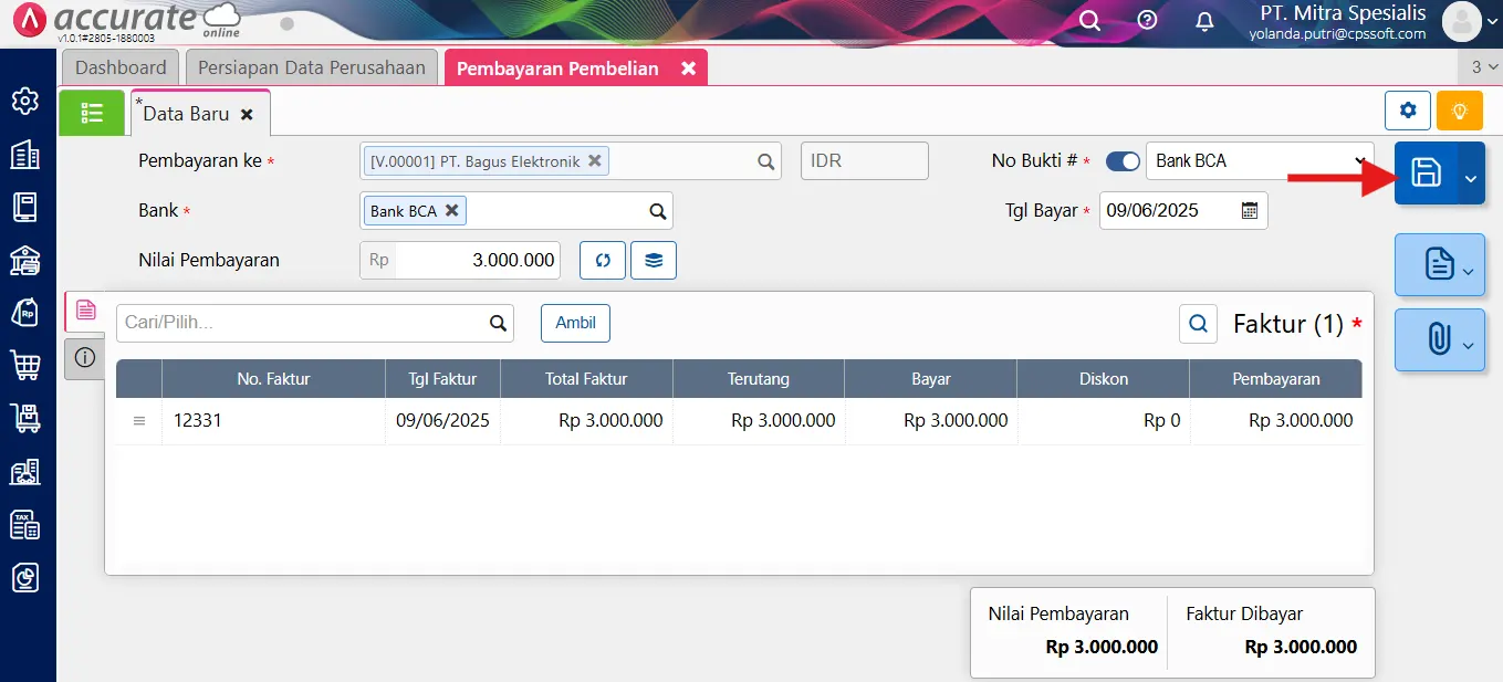 Cara mencatat pembelian aset tetap melalui faktur pembelian
